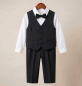 Preview: Elegant und stilsicher: Schwarzes Anzugsset mit Smoking-Hemd, inklusive Jacke