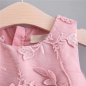 Preview: Bezauberndes Kleidchen mit Blütendeko, Stickereien und weichem Chiffon - weiss oder altrosa
