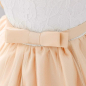 Preview: 5 Farben: Taufkleid, Ballkleidchen reich bestickt mit schicker Schleife und passendem Haarband