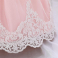 Preview: 5 Farben: Taufkleid, Ballkleidchen reich bestickt mit schicker Schleife und passendem Haarband