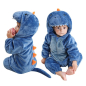 Preview: Herziger Dino-Overall aus Plüsch - perfekt für Halloween und Fasnacht!