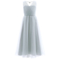 Preview: Elegantes, langes Festkleid in 4 Pastellfarben und Weiss, solange Vorrat