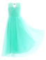 Preview: Elegantes, langes Festkleid in 4 Pastellfarben und Weiss, solange Vorrat