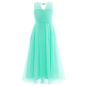 Preview: Elegantes, langes Festkleid in 4 Pastellfarben und Weiss, solange Vorrat