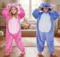 Preview: Kuscheliger Overall in rosa oder blau - perfekt für kühle Tage, zuhause, Kinderfasnacht, Halloween