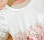 Preview: Perfekt für den ersten Geburtstag! Prinzessinnenkleidchen bicolor rosa-weiss mit Puffärmeln