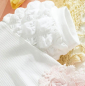 Preview: Perfekt für den ersten Geburtstag! Prinzessinnenkleidchen bicolor rosa-weiss mit Puffärmeln