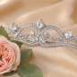 Preview: Tiara mit schönen Ornamenten - elegante Krone für Mädchen mit Strasssteinchen
