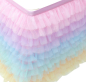 Preview: Tisch Tutu für festliche Dekorationen, mit vielen Rüschen - weiss oder bunt