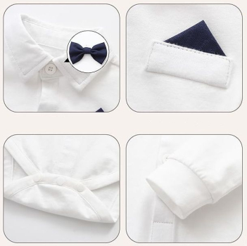 Preview: Elegant: Klassischer, stilsicherer Look mit Hosenträger und Beret in navyblau