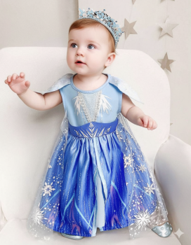 Baby Eiskönigin - bezauberndes erstes Kleidchen im Elsa-Look