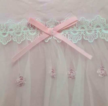 Preview: Pinkvanille-Collection: Traumhaftes, langes, besticktes Kleidchen für kleine Mädchen, hellrosa