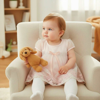 Tunika Kleidchen - kurzärmlig weiss oder rosa, ein Traum mit rosa Blüten....