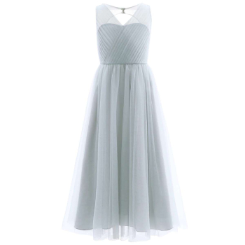 Elegantes, langes Festkleid in 4 Pastellfarben und Weiss, solange Vorrat