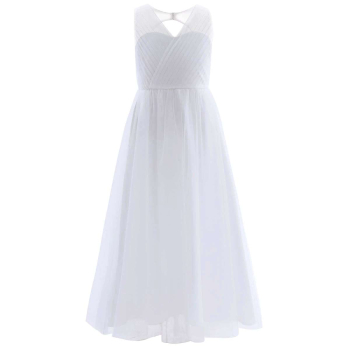 Elegantes, langes Festkleid in 4 Pastellfarben und Weiss, solange Vorrat