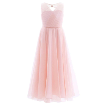 Elegantes, langes Festkleid in 4 Pastellfarben und Weiss, solange Vorrat