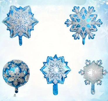 Folienballons-Set Schneeflocke - ganz im Elsa Look!