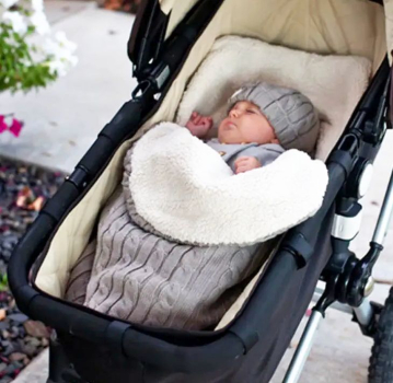 Fusssack Schlafsack für Babys, kuschelweich - perfekt für die Übergangszeit - 3 Farben