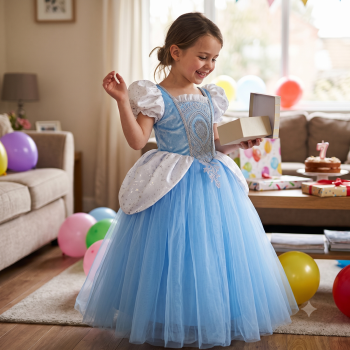 Das perfekte bauschige Prinzessinnenkleid - wunderschön hellblau