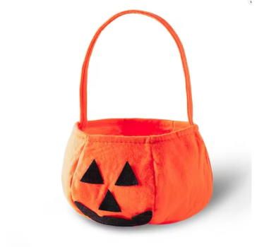 Sammelkorb für Halloween - süsser Kürbisbeutel
