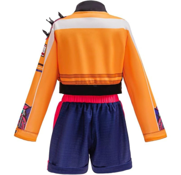 Stylisches Outfit für Kpop Fans - orange-blau, inspiriert von Rumi