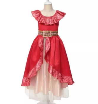 Kostümkleid von Elena inspiriert - wunderschön rot, mit Rüschen