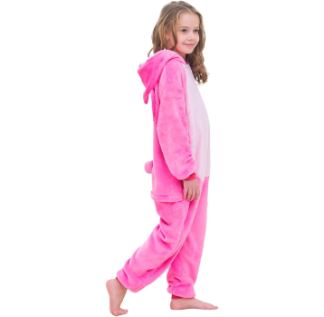 Kuscheliger Overall in rosa oder blau - perfekt für kühle Tage, zuhause, Kinderfasnacht, Halloween