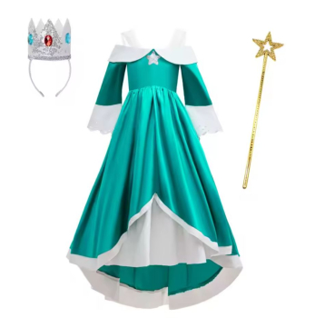 Preview: Prinzessinnenkleid türkisblau - inspiriert von Rosalina