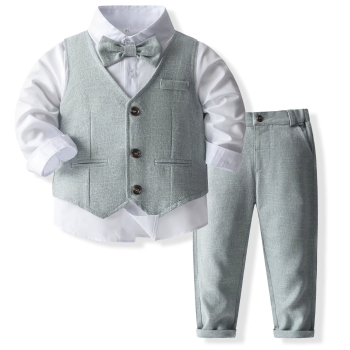 Preview: Trendfarbe: Anzug-Set für elegante Gentlemen, Salbeigrün