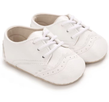 Preview: Elegante Taufschuhe für kleine Boys - im angesagten Oxford-Look