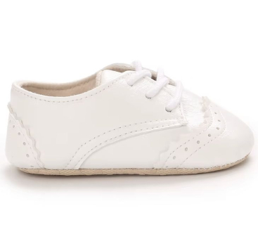 Preview: Elegante Taufschuhe für kleine Boys - im angesagten Oxford-Look
