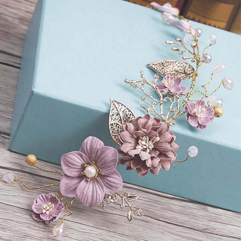 Haarreif Mit Blauer Blüte – Eleganter Haarschmuck Für Besondere Anlässe