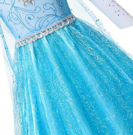 ELSA & ANNA Prinzessin Kleid Für Mädchen – Eiskönigin Kostüm Mit Glitzer & Schleppe, 2-9 Jahre