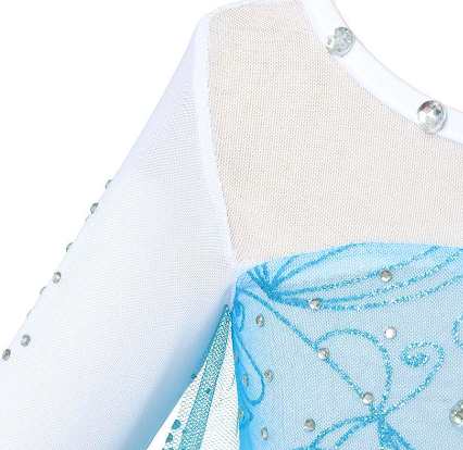 FStory&Winyee Elsa Prinzessin Kostüm Für Mädchen – Blaues Glitzerkleid Mit Umhang, Karneval & Party Verkleidung