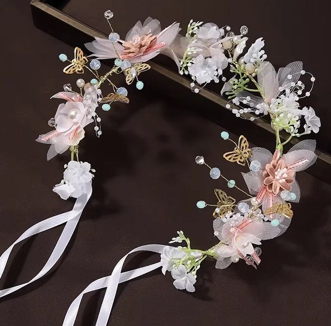 Blumenmädchen-Kopfschmuck Mit Stirnband – Für Prinzessinnen-Partys, Hochzeiten & Besondere Anlässe