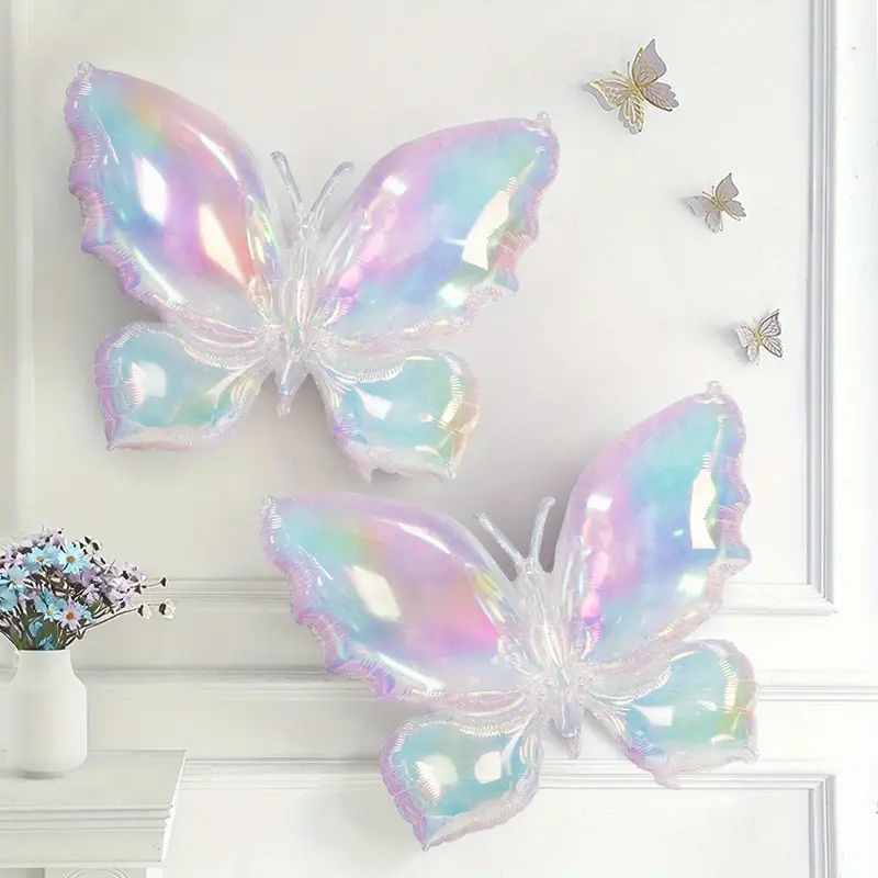 Schmetterling 1. Geburtstag Deko-Set Für Mädchen - Mit Folienballons, Banner & Luftballons In Rosa/bunt