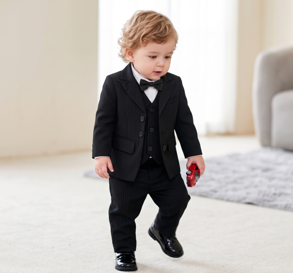 Elegant und stilsicher: Schwarzes Anzugsset mit Smoking-Hemd, inklusive Jacke