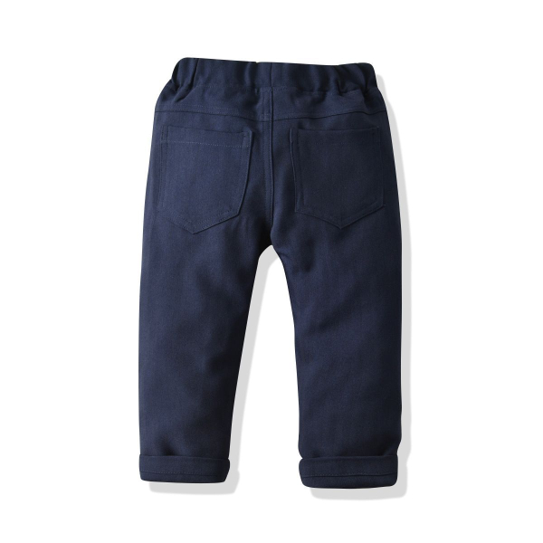 Elegantes Anzug-Set für Boys: Navyblau mit weissem Hemd, 4-teilig