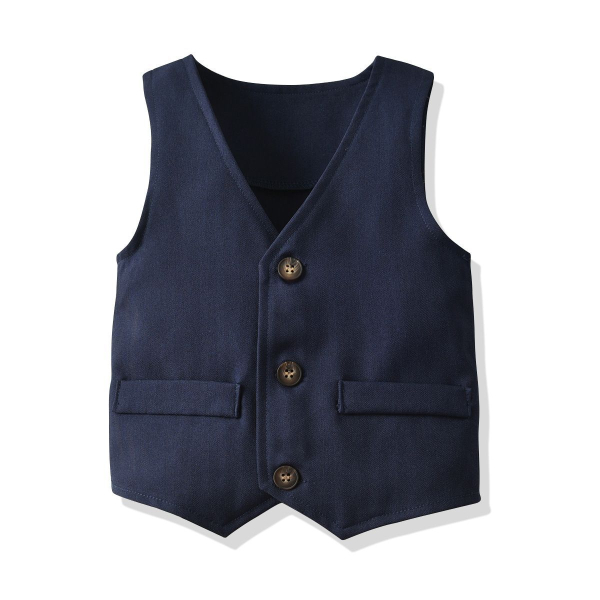 Elegantes Anzug-Set für Boys: Navyblau mit weissem Hemd, 4-teilig