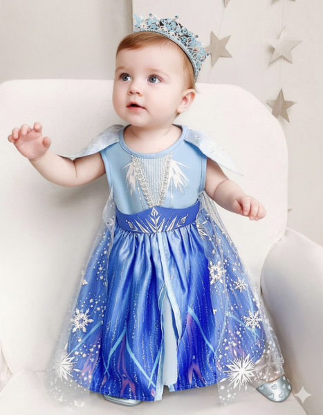 Baby Eiskönigin - bezauberndes erstes Kleidchen im Elsa-Look
