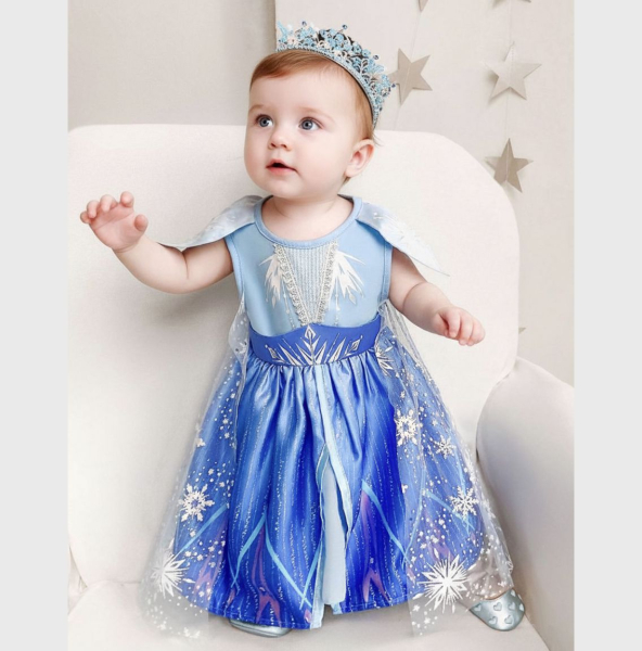 Baby Eiskönigin - bezauberndes erstes Kleidchen im Elsa-Look