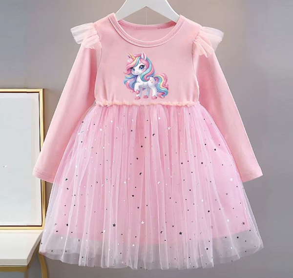 Einhorn-Kleid rosa oder blau - eine perfekte Geschenkidee