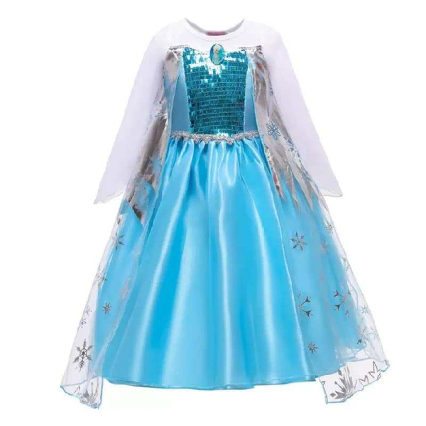 Von Elsa inspiriert - das perfekte glamouröse Kleid für kleine Eisköniginnen