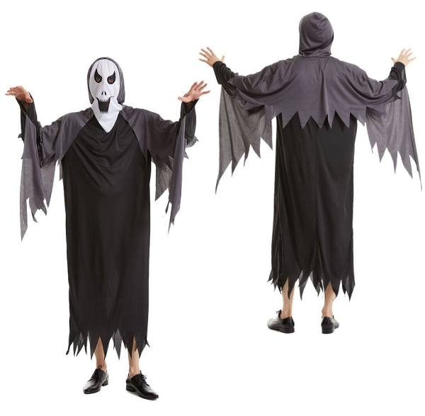 Halloweenkostüm für Kinder und Erwachsene - Geist, Gespenst schwarz