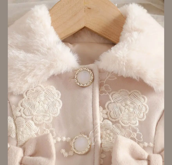 Eleganter Babymantel Mädchenmantel warm und kuschelig