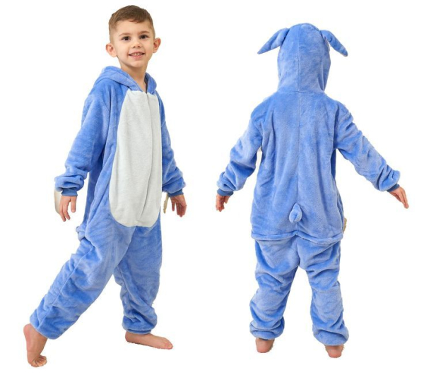 Kuscheliger Overall in rosa oder blau - perfekt für kühle Tage, zuhause, Kinderfasnacht, Halloween