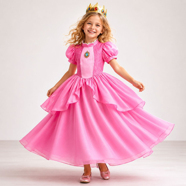 Prinzessinnenkleid inspiriert von Princess Peach