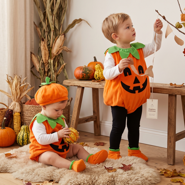 Kleiner Kürbis - Pumpkin, süsses Halloween Baby und Kleinkinder Kostüm